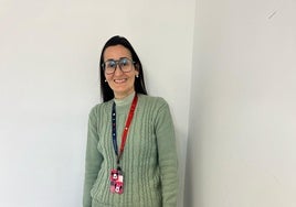 La profesora Noelia Moreno, en su despacho en la Facultad de Logopedia.