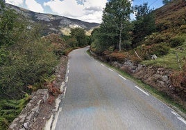 Punto kilométrico cercano al lugar del accidente mortal en Burgos.