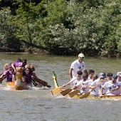 Momento de la competición solidaria celebrada esta mañana en Valladolid.
