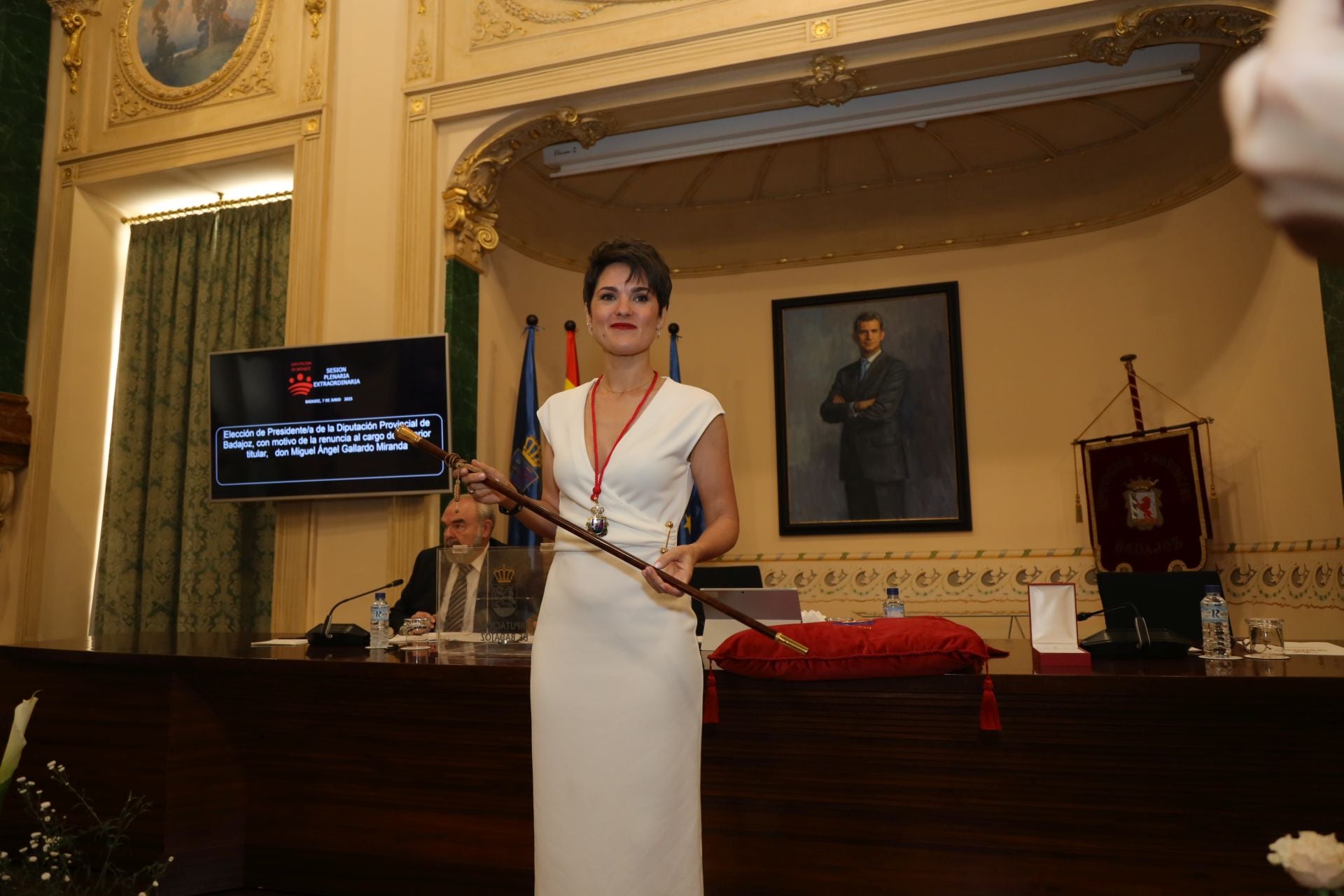 Toma de posesión de Raquel del Puerto como presidenta de la Diputación de Badajoz, en imágenes
