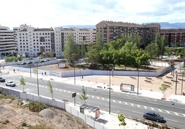 Vista de la zona en la que ya se ha efectuado la fase I del soterramiento.