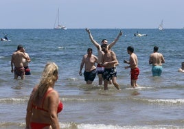 Día de playa en Valencia.