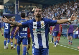 Cortés celebra uno de sus goles.