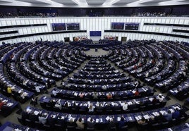 Pleno del Parlamento Europeo en Estrasburgo.