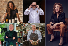 Sara Pérez, José Carlos Capel, Heston Blumenthal, Mariano García y Almudena Alberca